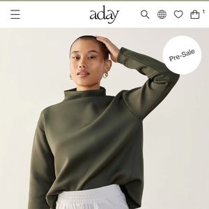 A DAY Like a Boss Pullover in Moss